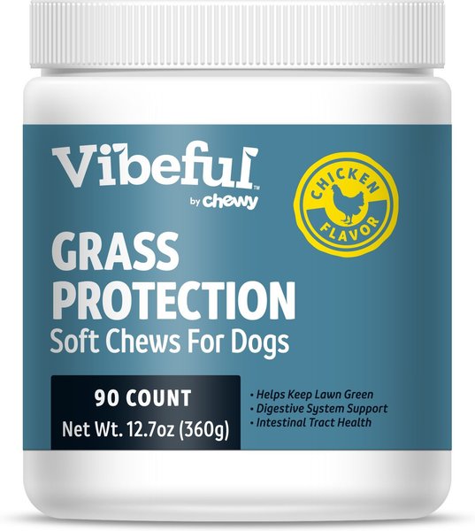 Vibeful Grass Protection Bites Chicken Flavored Soft Chews Supplement for Dogs