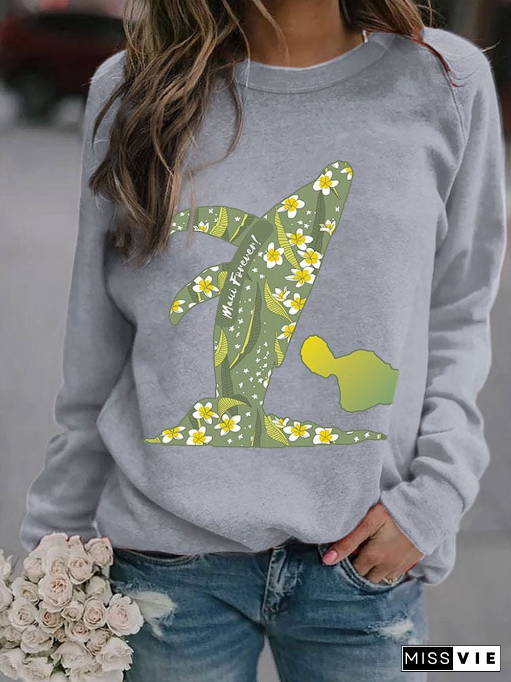 Women's Maui Forever Print Sweatshirt