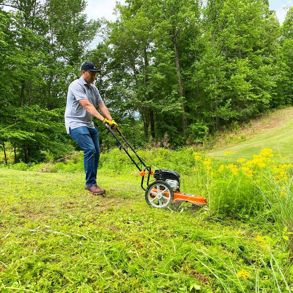 YARD FORCE 22 in. 163cc Briggs and Stratton Gas Walk Behind String Trimmer Mower YF22-HWT