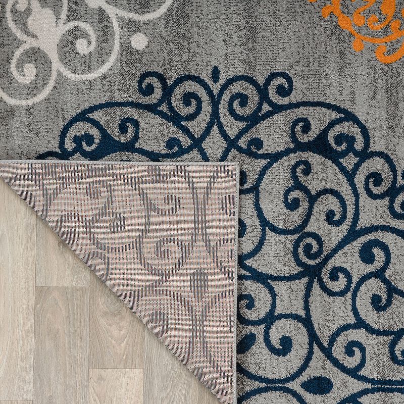 World Rug Gallery Toscana Contemporary Modern Floral Rug