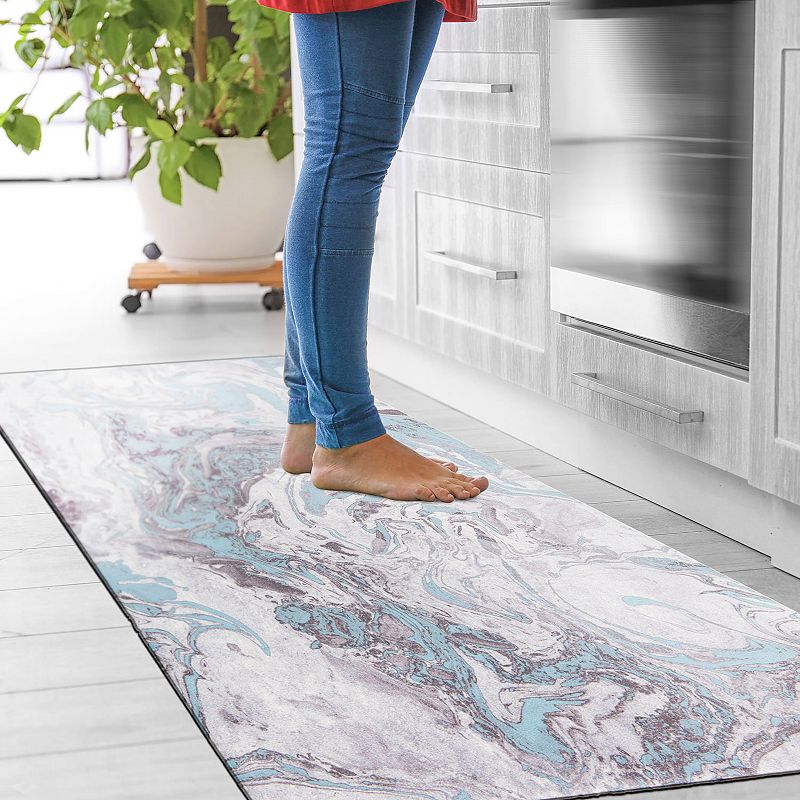 World Rug Gallery Contemporary Marble Anti-Fatigue Mat