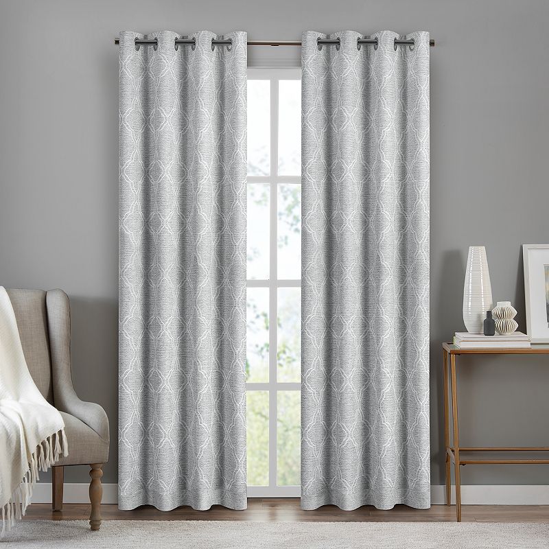 eclipse 2-panel Absolute Zero Draft Stopper Brighton Trellis Window Curtain Set