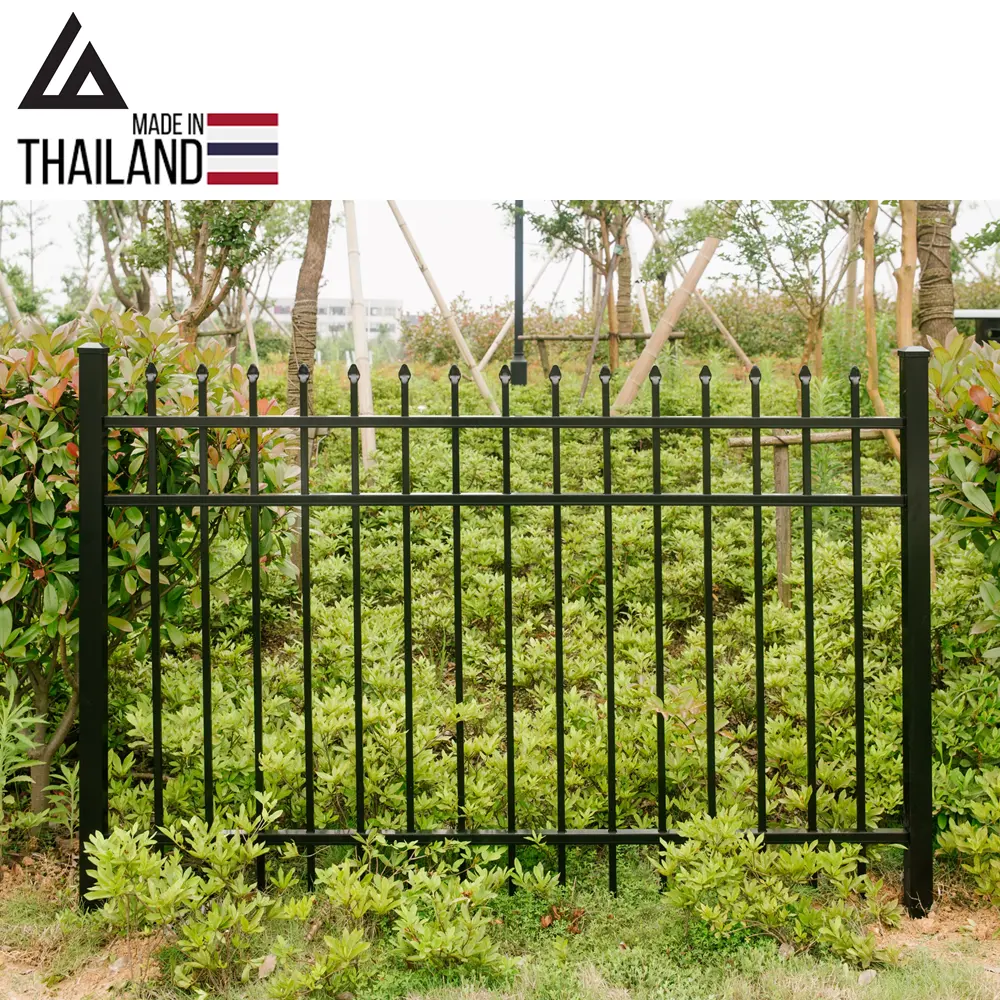 MADE IN THAILAND Factory Directly Supply Outdoor No Dig Aluminum Slat Fence Panels Private Garden Aluminum Fence