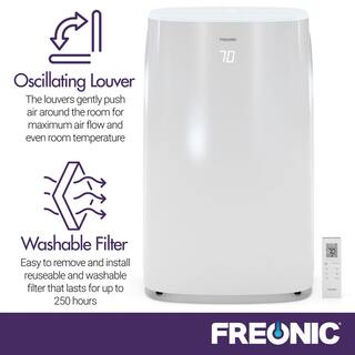 FREONIC 6000 (DOE) 115-Volt Portable Air Conditioner with Dehumidifier in White FHCP061AKR