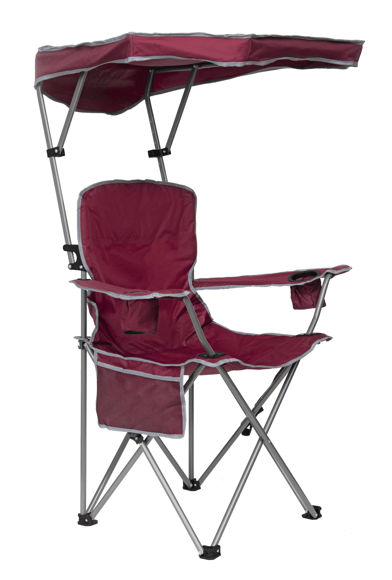 Quik Shade Max Shade Folding Chair Adult- Red/Gray