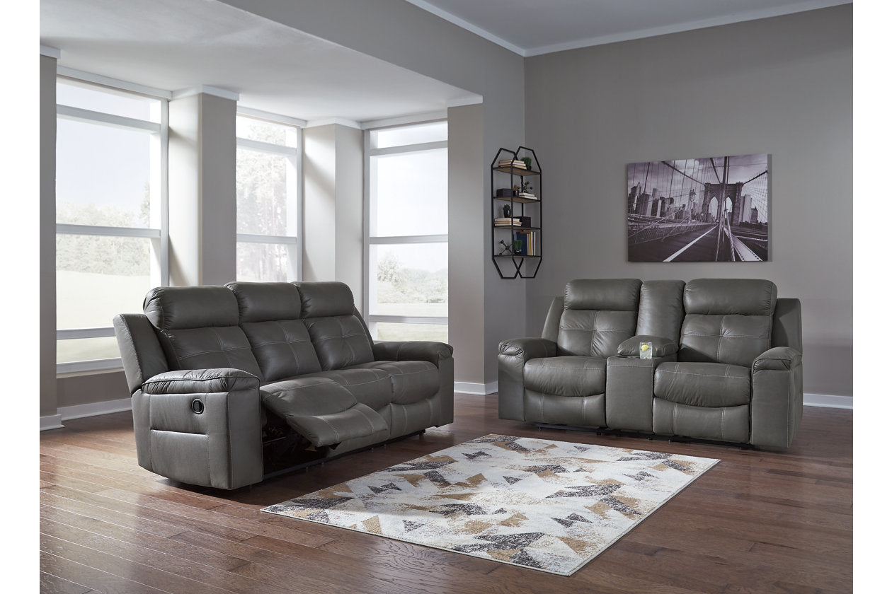 Jesolo Reclining Sofa and Loveseat with Console