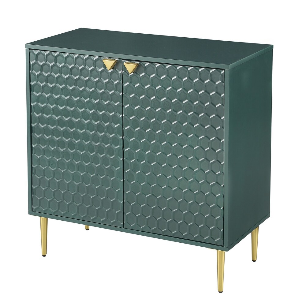 GZMR Hexagonal Pattern 2 door Storage Cabinet Buffet Cabinet Sideboard