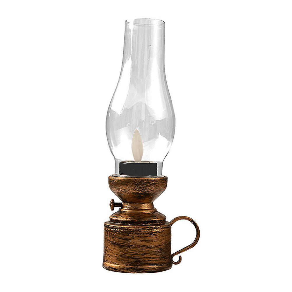 Flameless Led Kerosene Lamp Plastic Kerosene Lamp Retro Oil Lantern Decoration