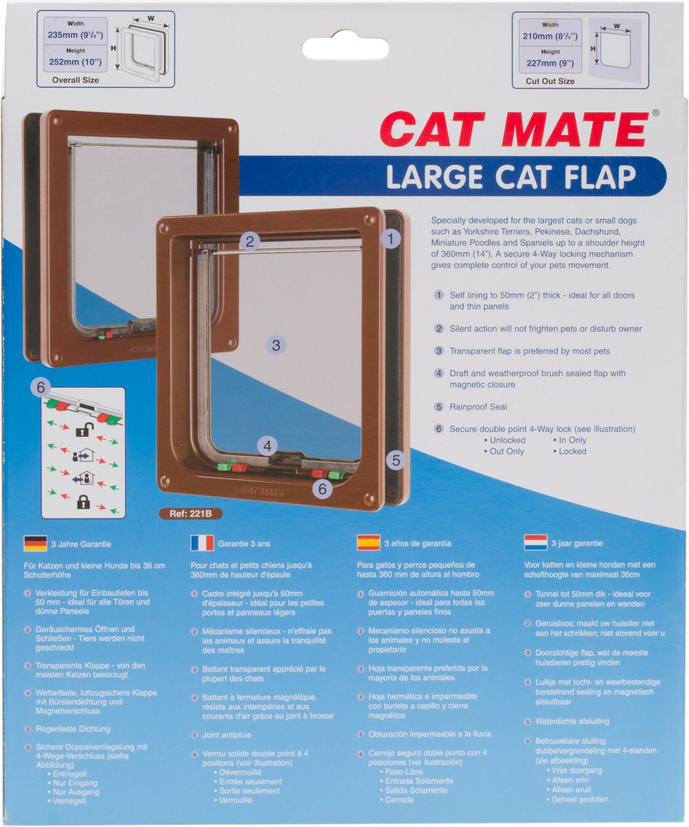 Cat Mate Large Cat/Small Dog 4-Way Self Lining Door