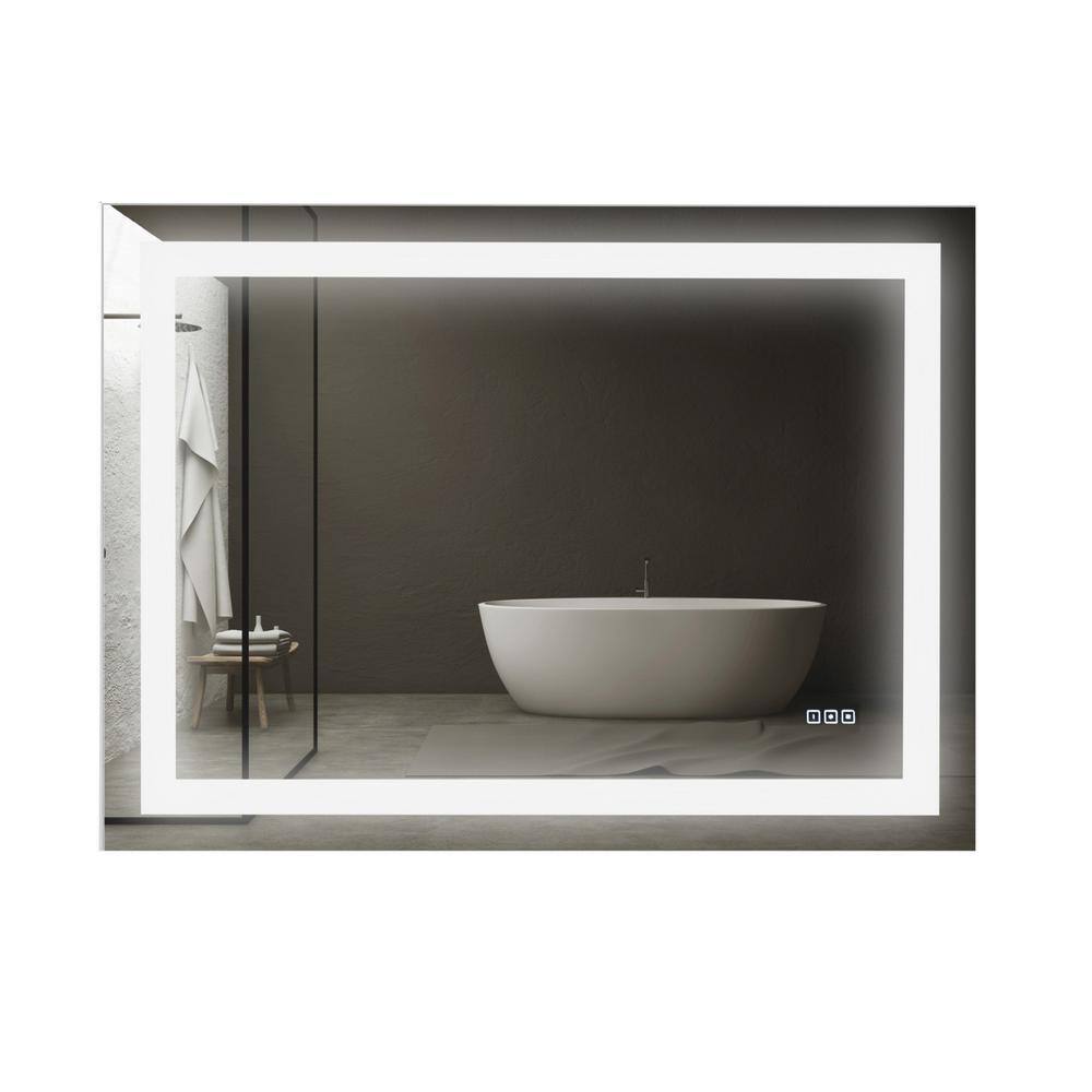 KINWELL 48 in. W x 36 in. H Frameless Rectangular LED Light Bathroom Vanity Mirror MCG0520