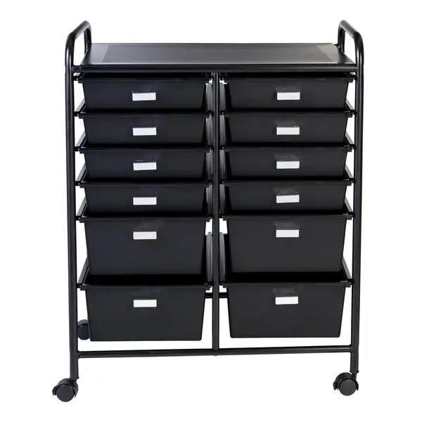 Honey Can Do 12 Drawer Rolling Storage Cart