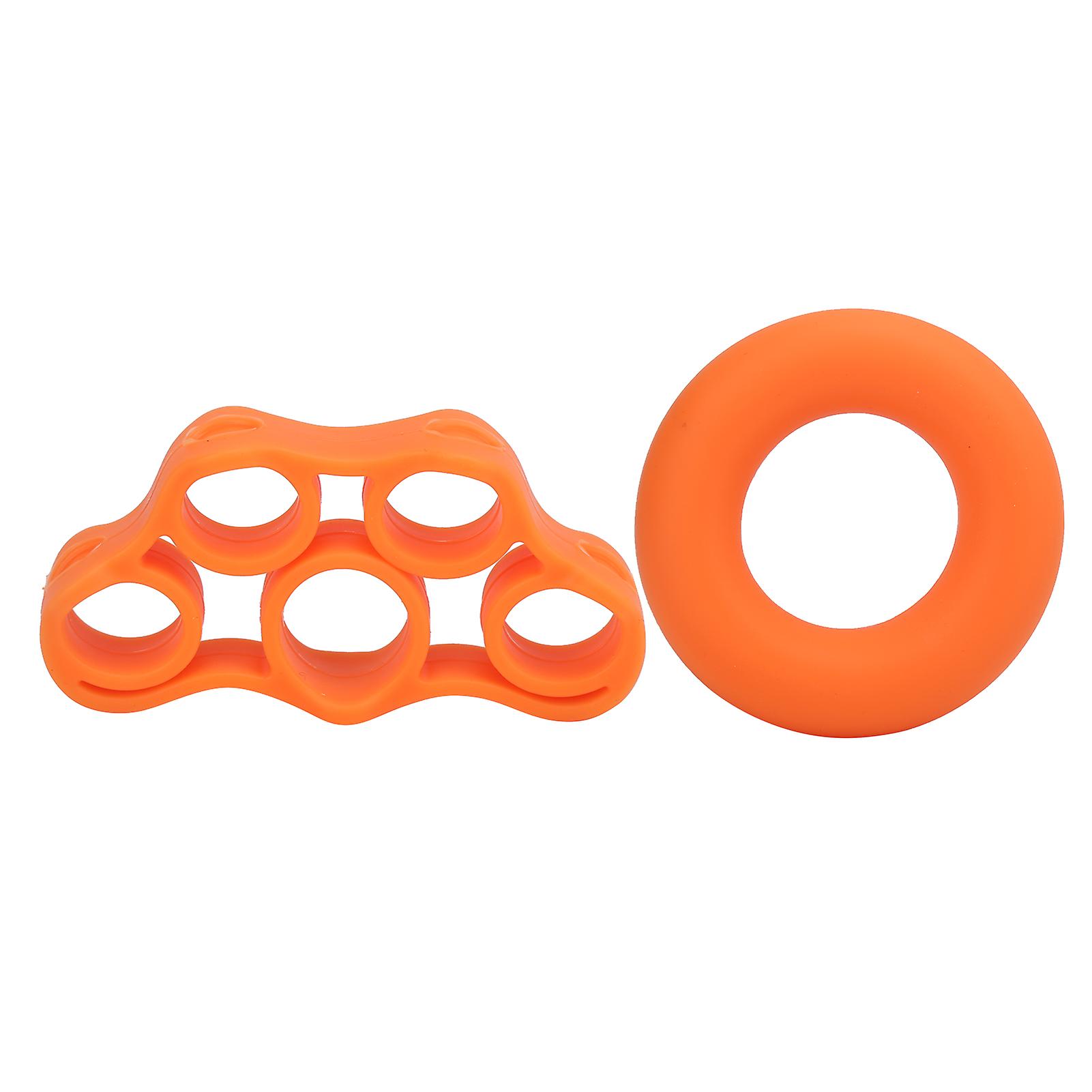 2pcs Finger Trainer Hand Strengthener Stretcher Exerciser Silicone For Musician Guitarist