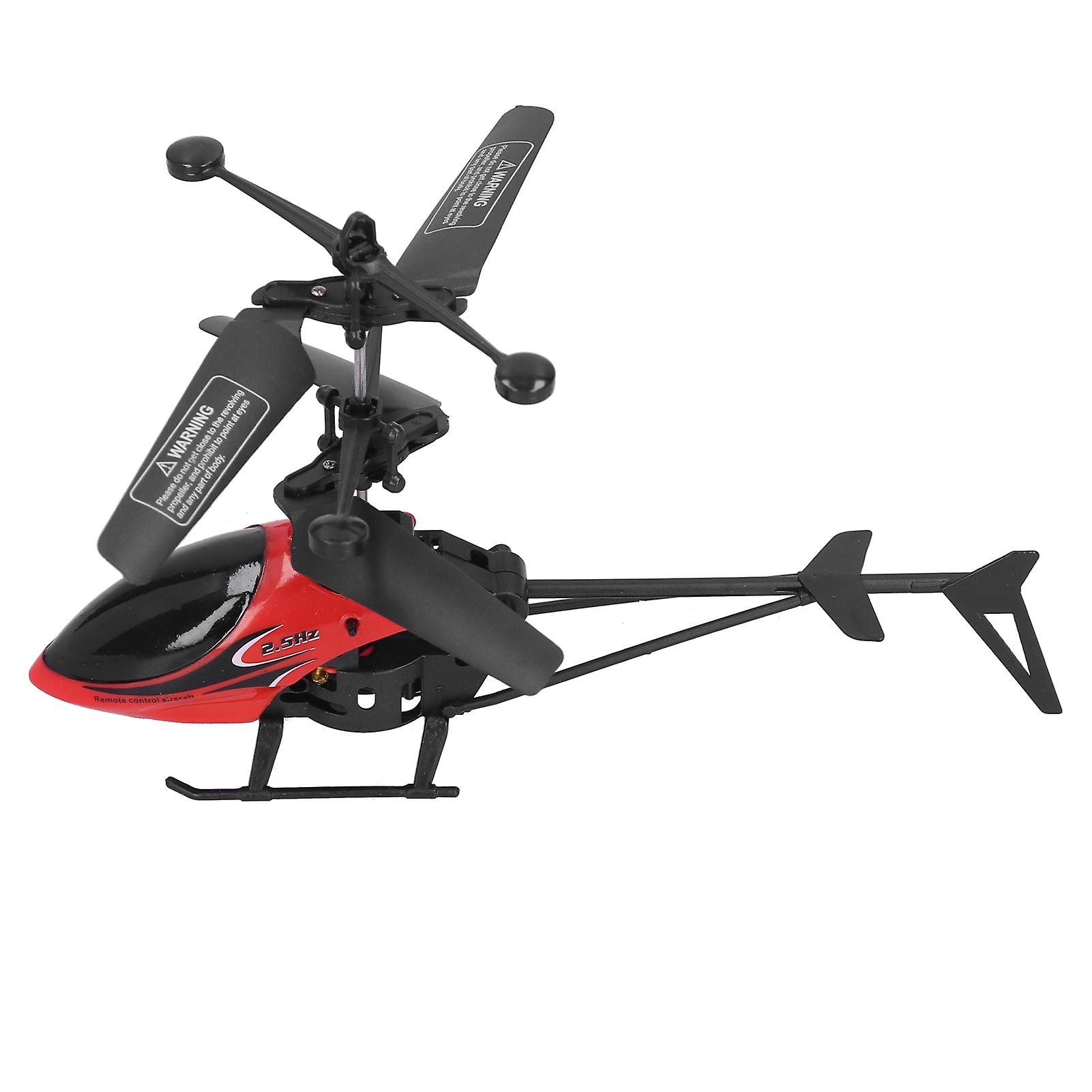 Remote Control Antifall Outdoor Flying Aircraft Charging Remote Control Helicopter Toy Model(red )