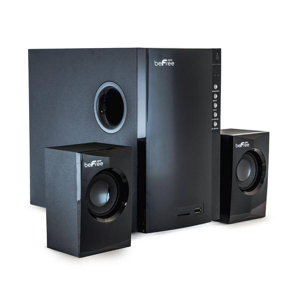 BEFREE SOUND 5.1-Channel Surround Sound Bluetooth Speaker System in Black 98595497M