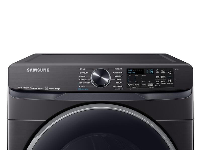 Samsung DVE50A8500V 7.5 Cu. Ft. Smart Electric Dryer With Steam Sanitize+ In Brushed Black