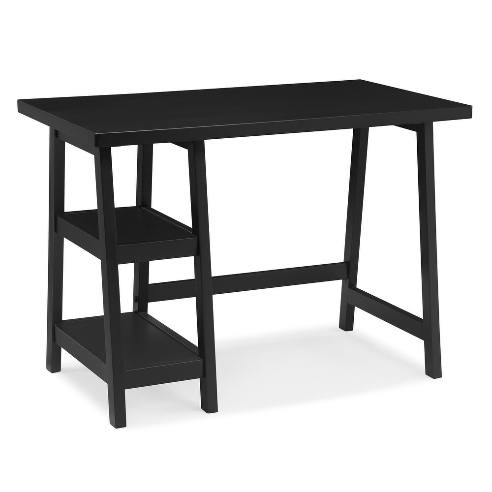 Roundhill Furniture Redina Contemporary Wood Writing Desk with Storage