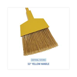 Boardwalk 53 in. Handle Poly Bristle Angle Broom in Yellow (12Carton) BWK932M