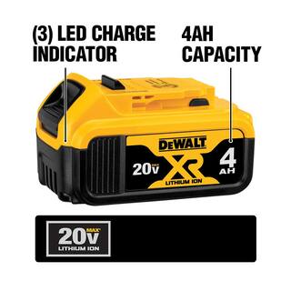 DW 20V MAX Cordless 38 in. Right Angle DrillDriver and (1) 20V MAX XR Premium Lithium-Ion 4.0Ah Battery DCD740BW204