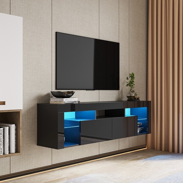 TV Stand 160 LED Wall Mounted Floating 63