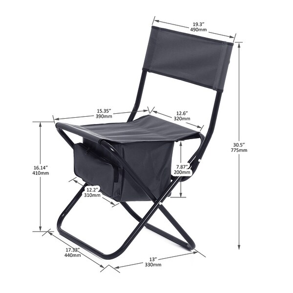 4piece Folding Outdoor Chair with Storage Bag