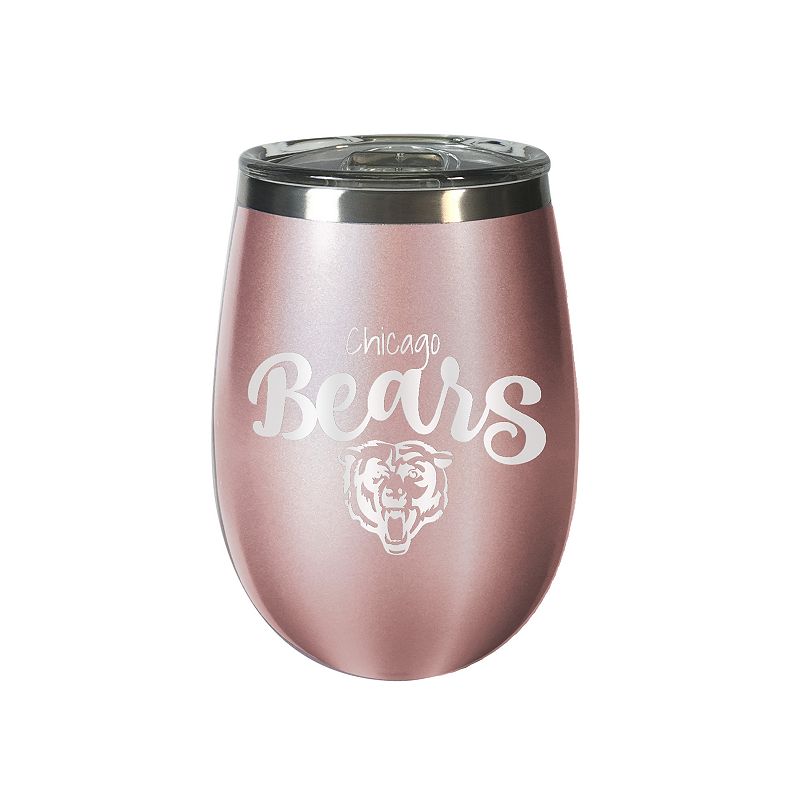 Chicago Bears 12 oz Rose Gold Finish Vacuum Insulated NFL Wine Tumbler