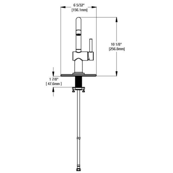 Glacier Bay Dorind Single Hole Single-Handle Deck Mount High-Arc Bathroom Faucet in Brushed Nickel HD67108W-6004