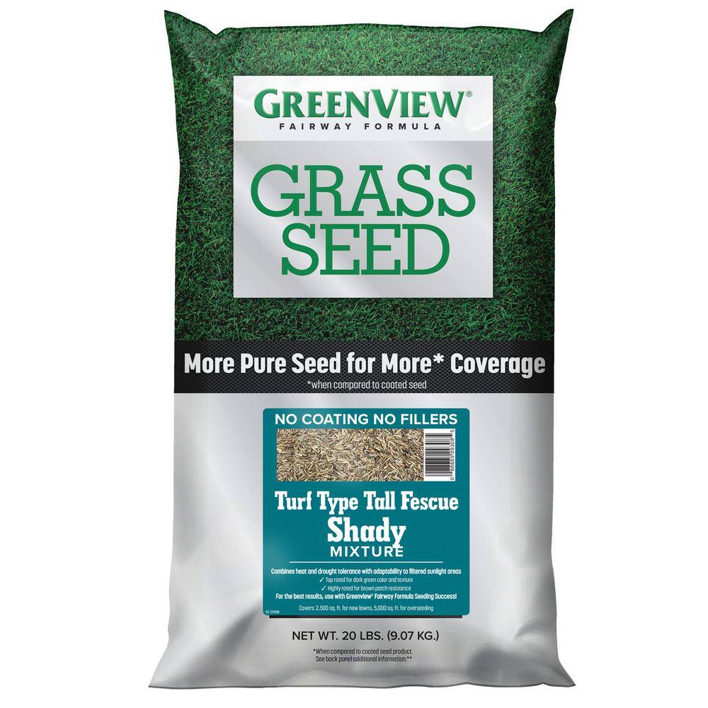 GreenView 20 lbs. Fairway Formula Grass Seed Turf Type Tall Fescue Shady Mixture 2829351