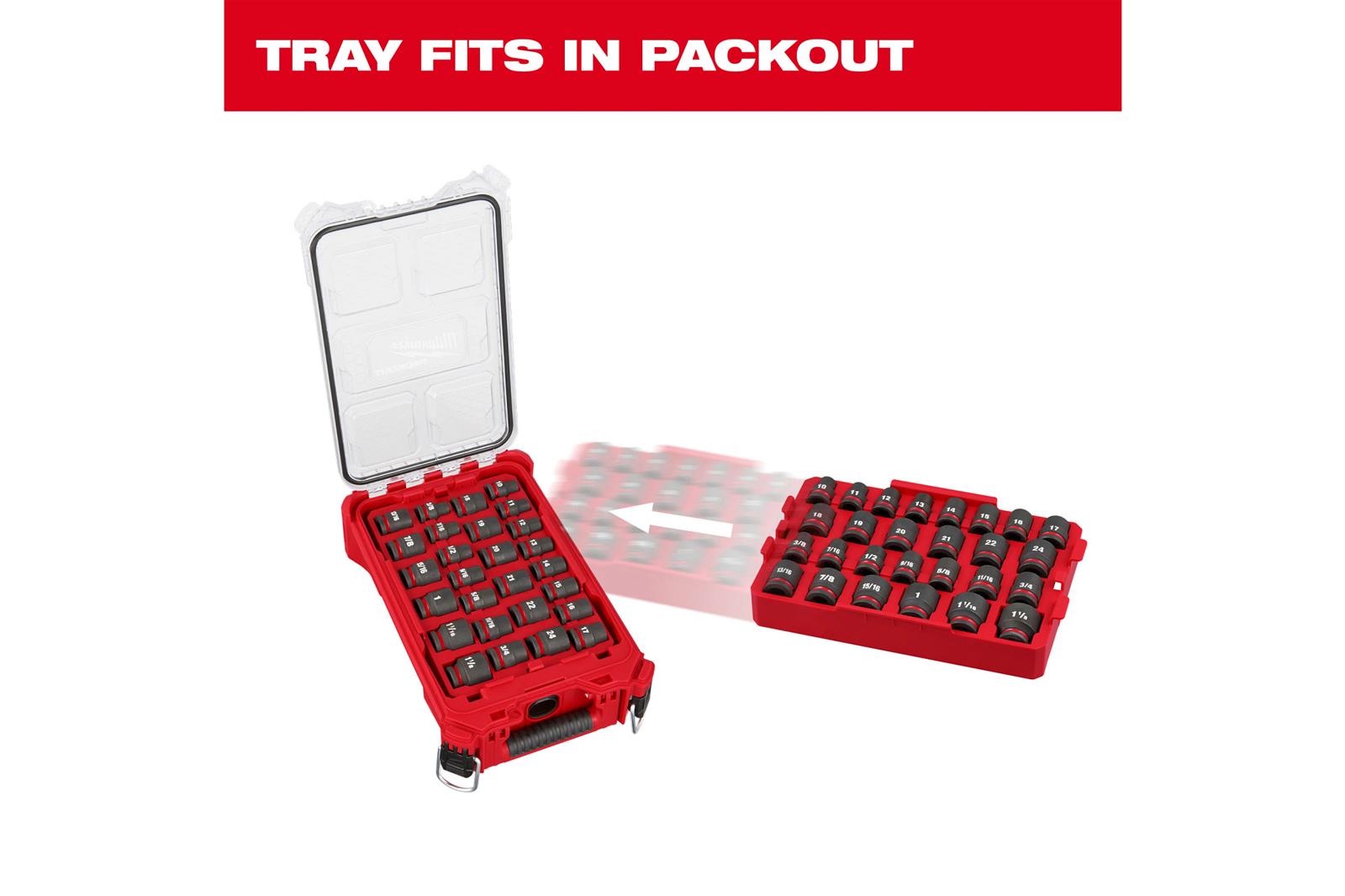 Milwaukee Tool 49-66-6819 Milwaukee PACKOUT SHOCKWAVE Impact-Duty Sockets Sets