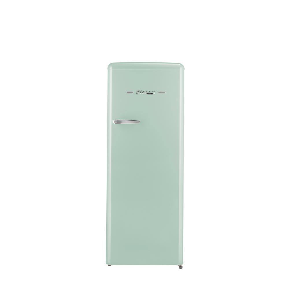 Unique Appliances Classic Retro 21.6 in. 7.6 cu. ft. Retro Single Door Mini Refrigerator with Freezer in Summer Mint Green ENERGY STAR UGP-230L LG AC