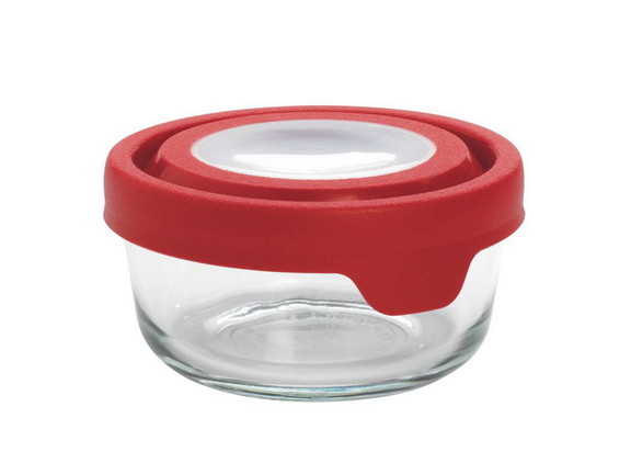 Anchor 79040 2 Cup Round Storage Red