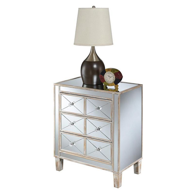 Convenience Concepts Gold Coast BettyB Mirrored End Table