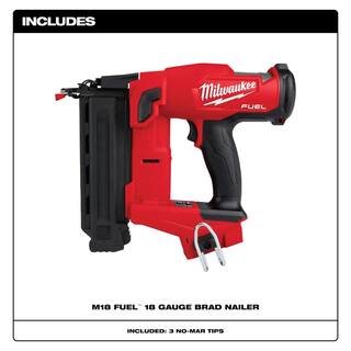 MW M18 FUEL Brushless Cordless Gen II 18-Gauge Brad Nailer wM18 Lithium-Ion HIGH OUTPUT CP 3.0Ah Battery Pack (2-Pack) 2746-20-48-11-1837