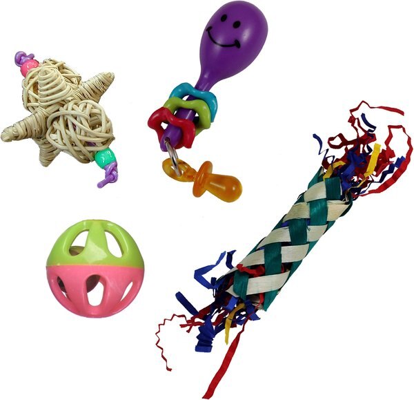 Super Bird Creations Bird Foot Toy Bundle， Small， 4 count