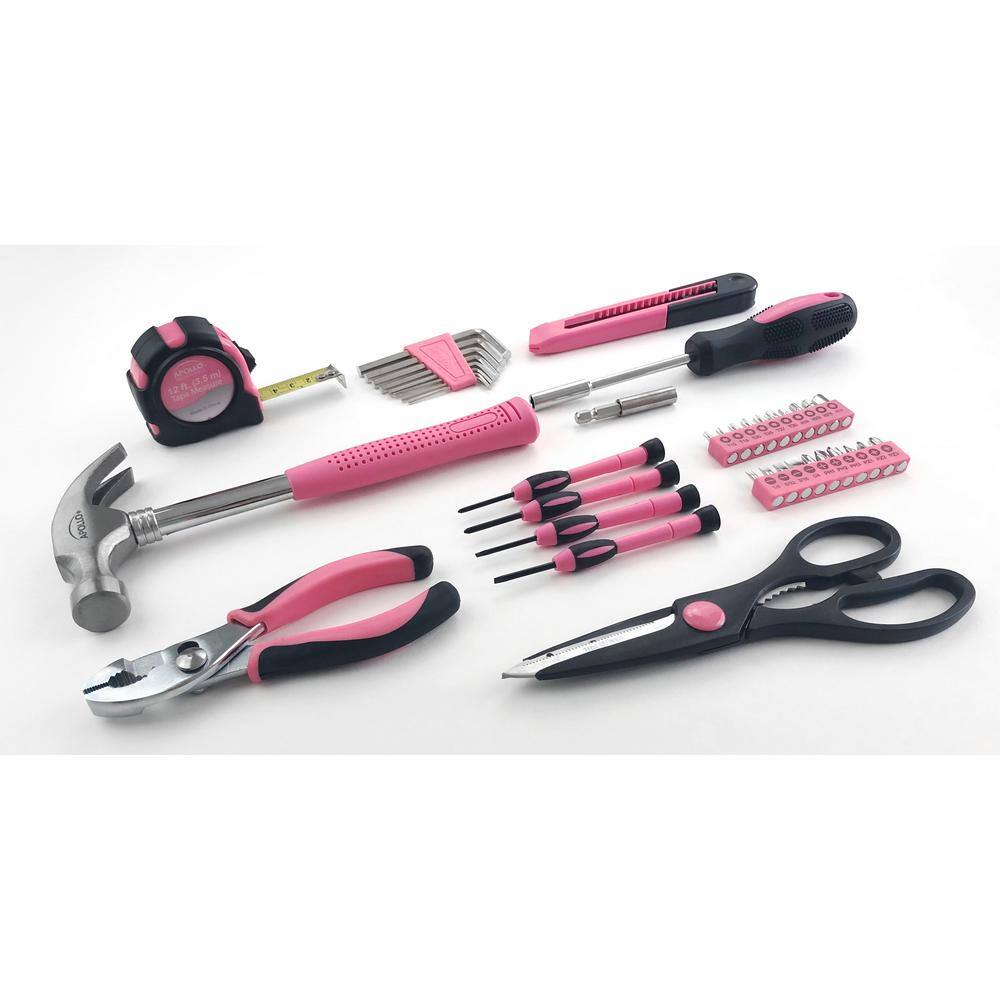 Apollo General Tool Set in Pink (39-Piece) DT9706P