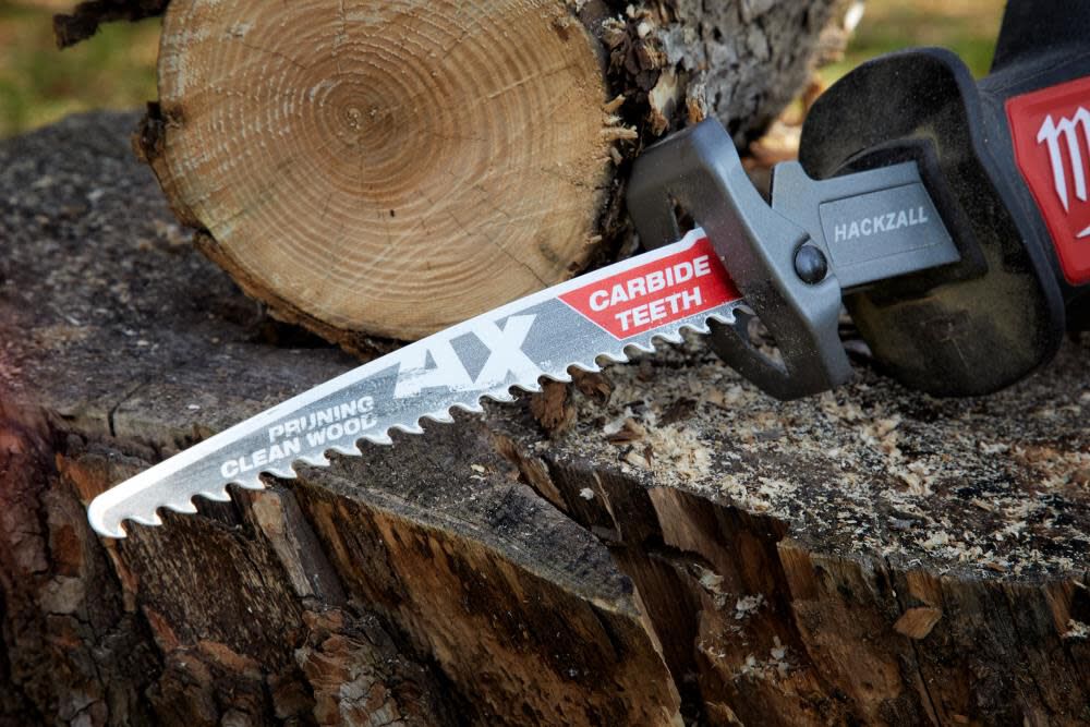 Milwaukee 12" 3 TPI The AX with Carbide Teeth for Pruning & Clean Wood SAWZALL Blade 3PK 48-00-5333 from Milwaukee