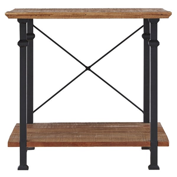 Myra Vintage Industrial Modern Rustic End Table by iNSPIRE Q Classic