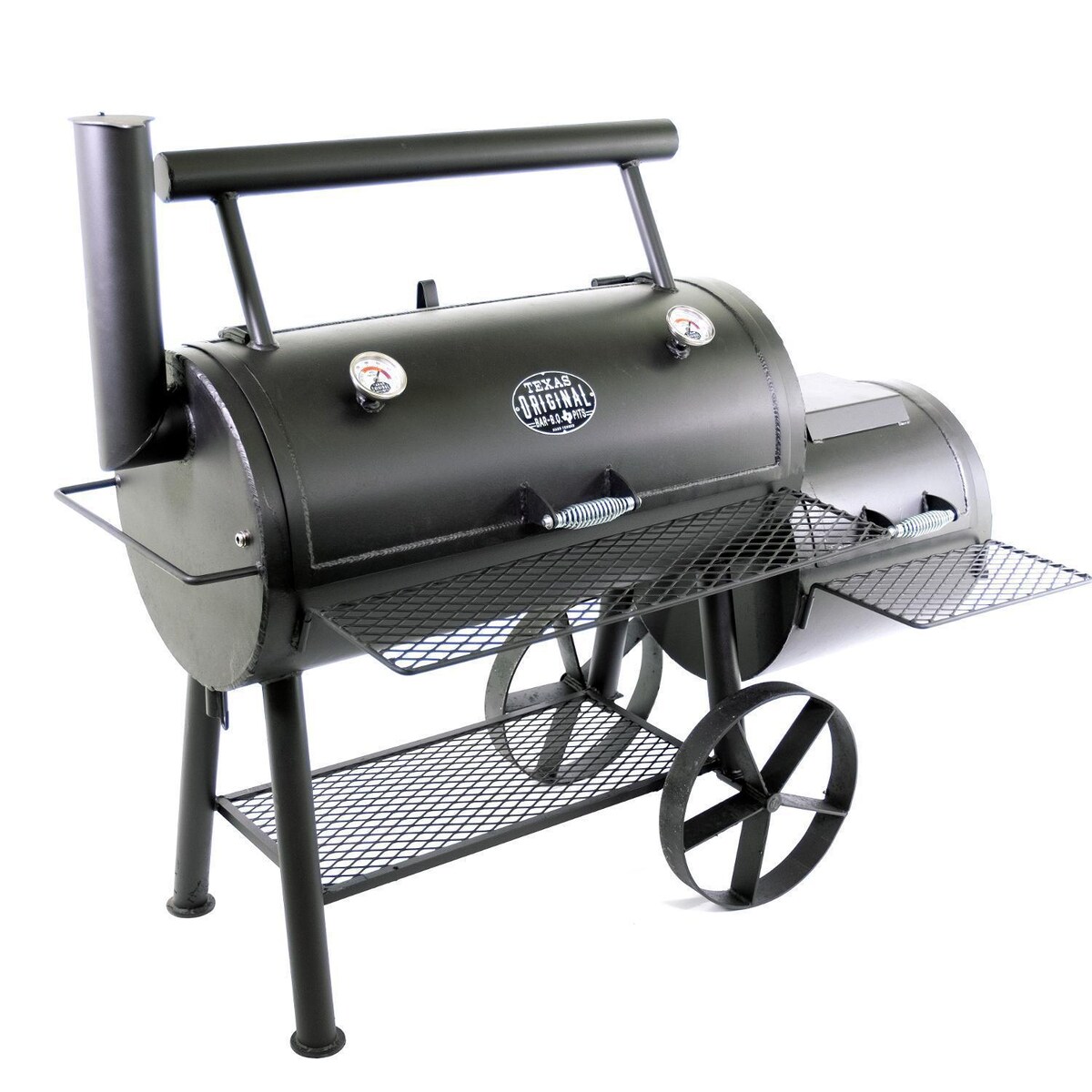 Texas Original Pits Luling Loaded 20x42x22 Single Lid Offset Smoker W/ Counter Weight