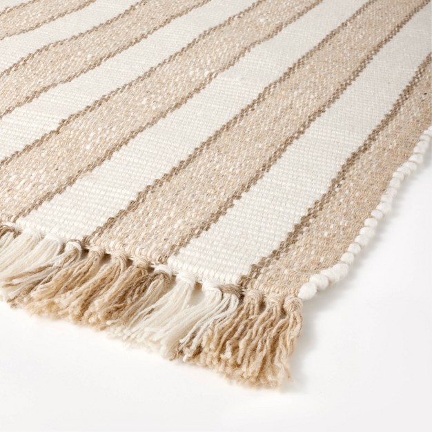 Handloom Striped Indoor outdoor Accent Rug Natural Designed With Studio Mcgee