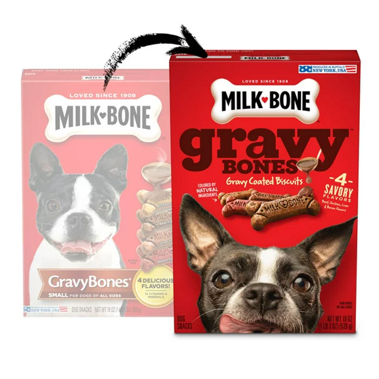 Milk Bones Gravy Bones Small/Medium Dog Biscuits， 19 oz