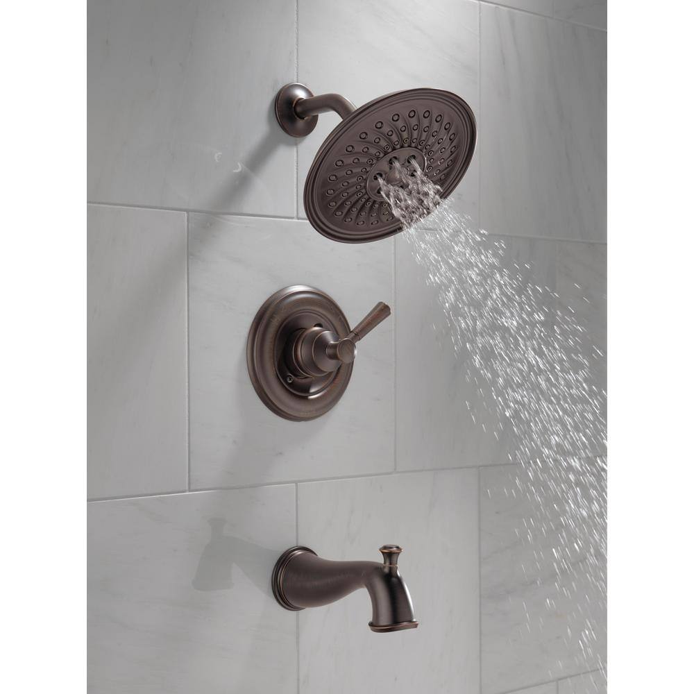 Delta Mylan Single-Handle 3-Spray Tub and Shower Faucet with H2Okinetic in Venetian Bronze (Valve Included) 144777-RB