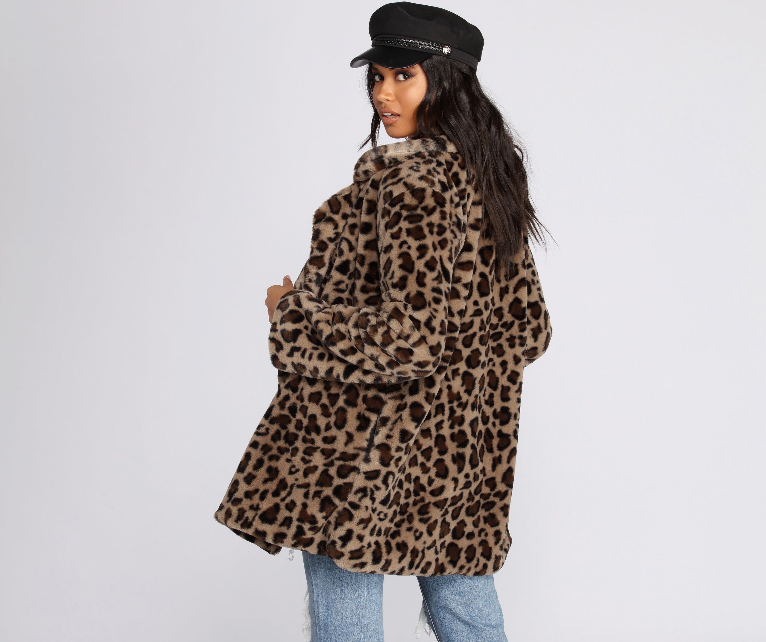 Fierce Leopard Faux Fur Jacket