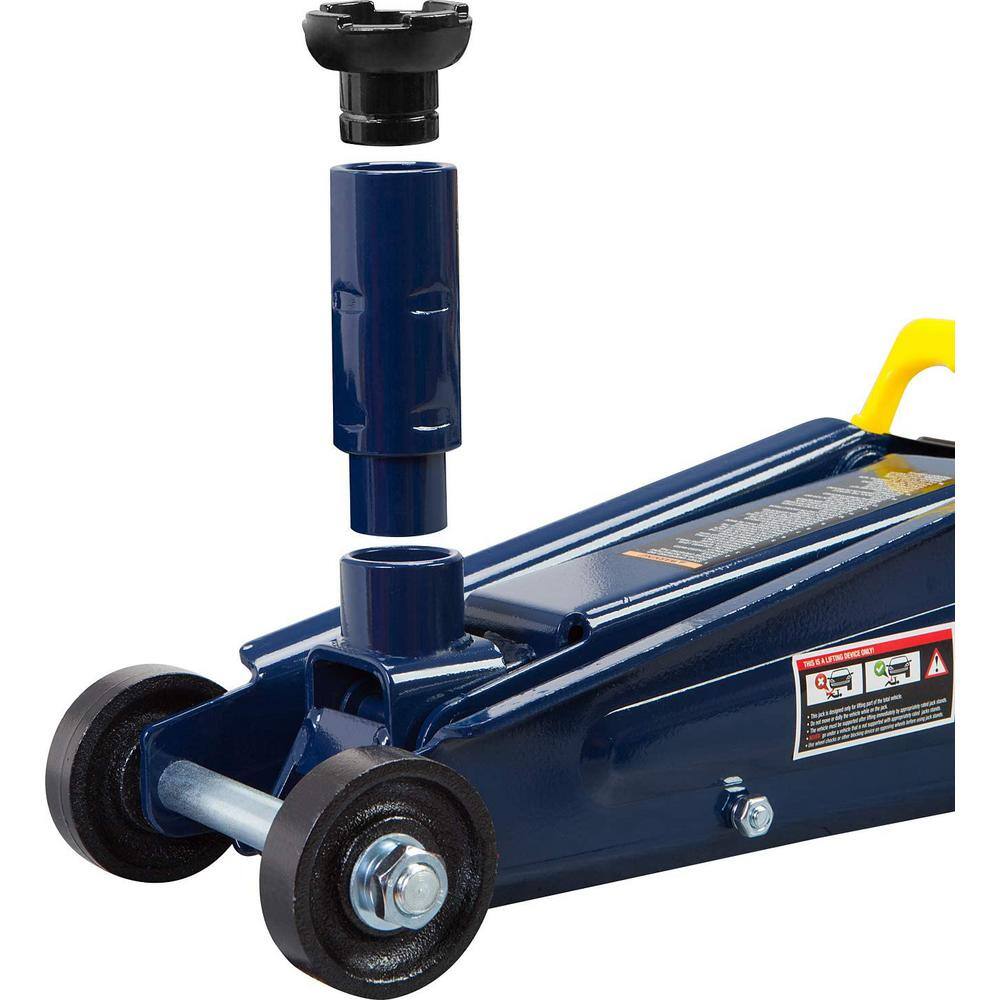 TCE 3-Ton Hydraulic Trolley Floor Jack with Extra Saddle Blue AT83006U