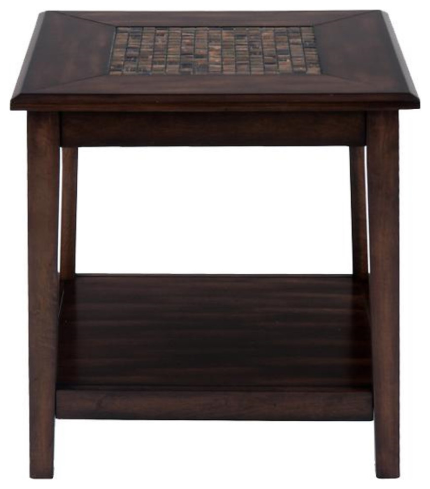 Baroque  Square End Table  24 quotWx24 quotDx24 quotH  Baroque Brown Finish Set of 2   Transitional   Side Tables And End Tables   by VirVentures  Houzz