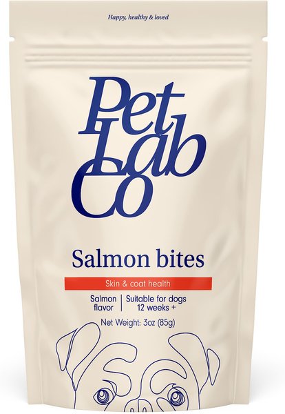 PetLab Co. Salmon Bites Dog Treats， 3-oz bag