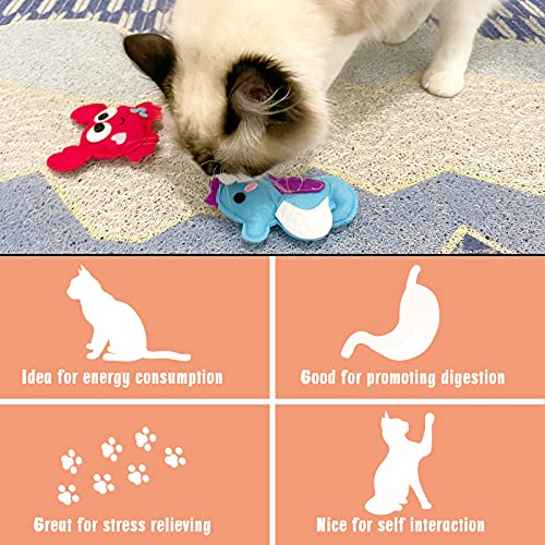 4 Pack Cat Kitten Catnip Toys Felt Catnip Interactive for Indoor