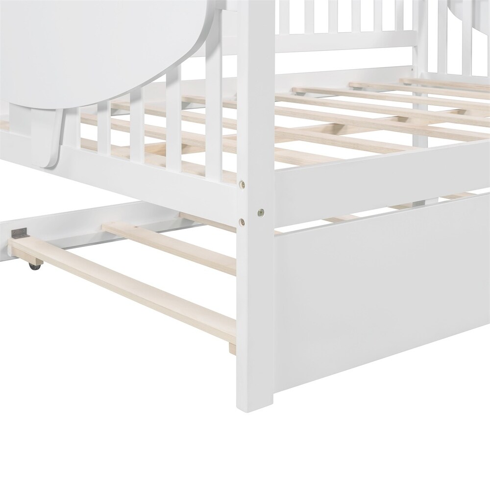 Merax Wooden Daybed with Twin Trundle Bed