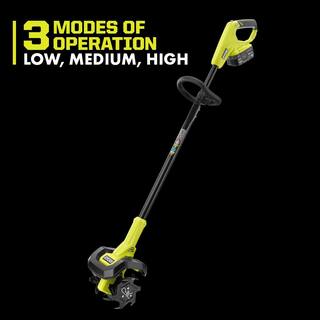 RYOBI 40V HP Brushless 18 in. Battery Powered Rear Tine Tiller  18V ONE+ 8 in. Cordless Cultivator - 40V  18V 4 Ah Batteries RY40720-C