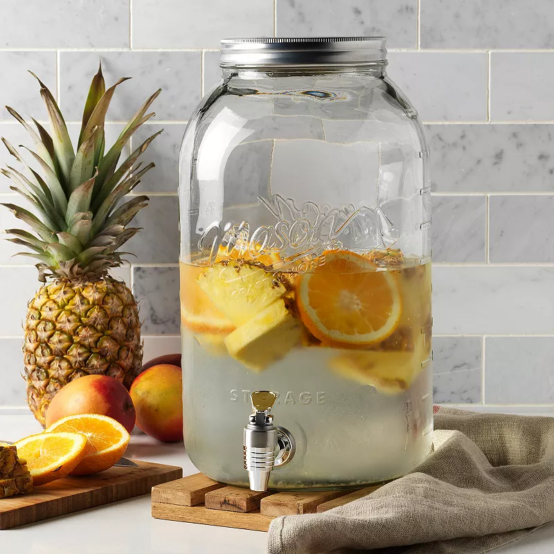 Mason Craft and More 3-Gallon Glass Mason Jar Drink Dispenser