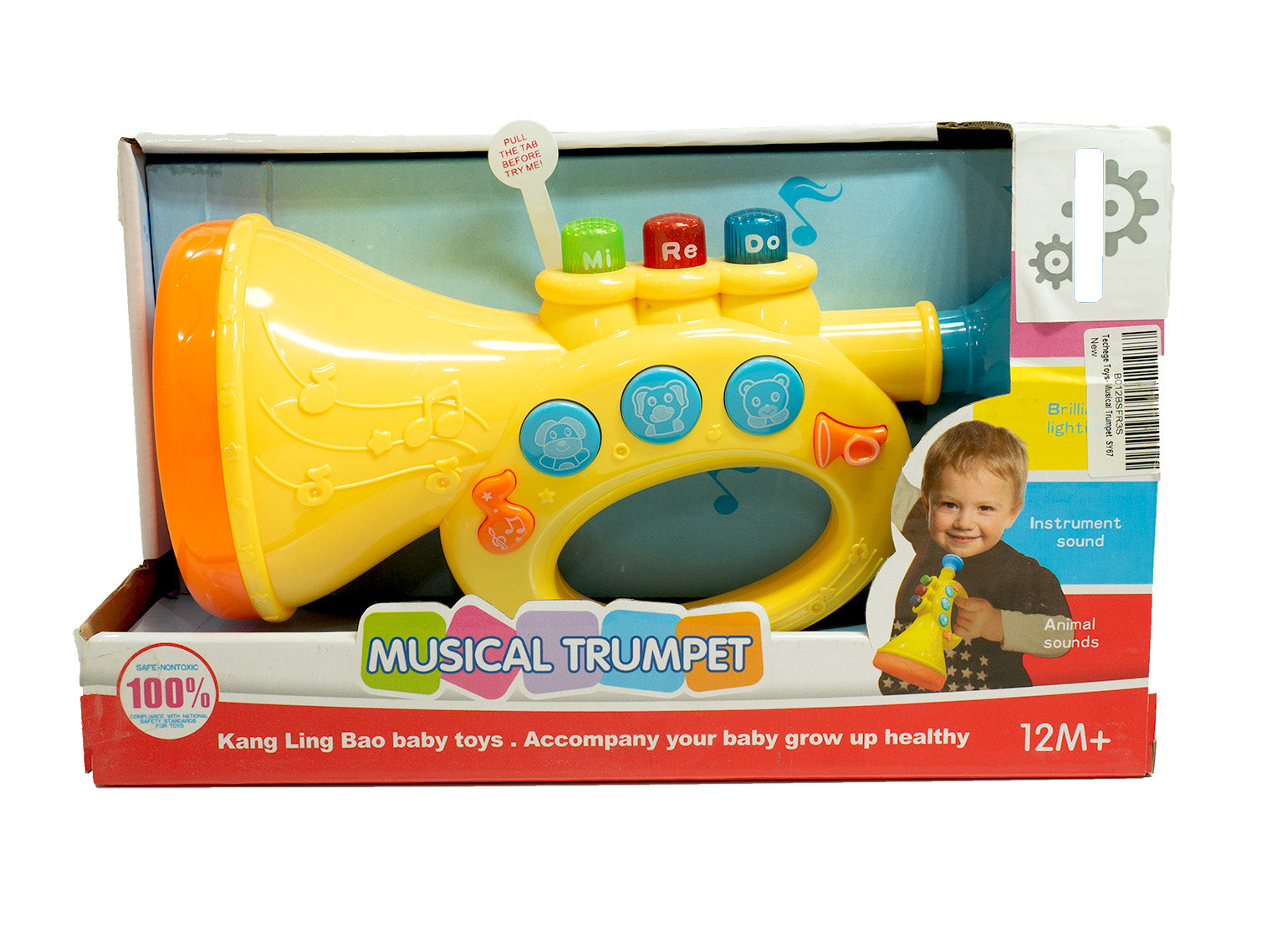 Techege Learn-n-Play Musical Trumpet Toys for kids Unisex， 3-6 Years Old Boys and Girls