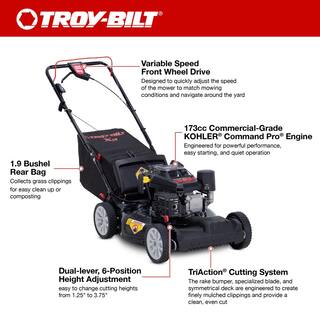 Troy-Bilt XP 21 in. 173cc Kohler Engine 3-in-1 Gas Self-Propelled Mower with Front Wheel Drive Lawn Mower TB240K XP